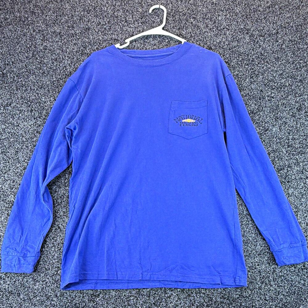 Parks Project Men's Blue National Parks Graphic Pocket Crew Neck Long Sleeve L